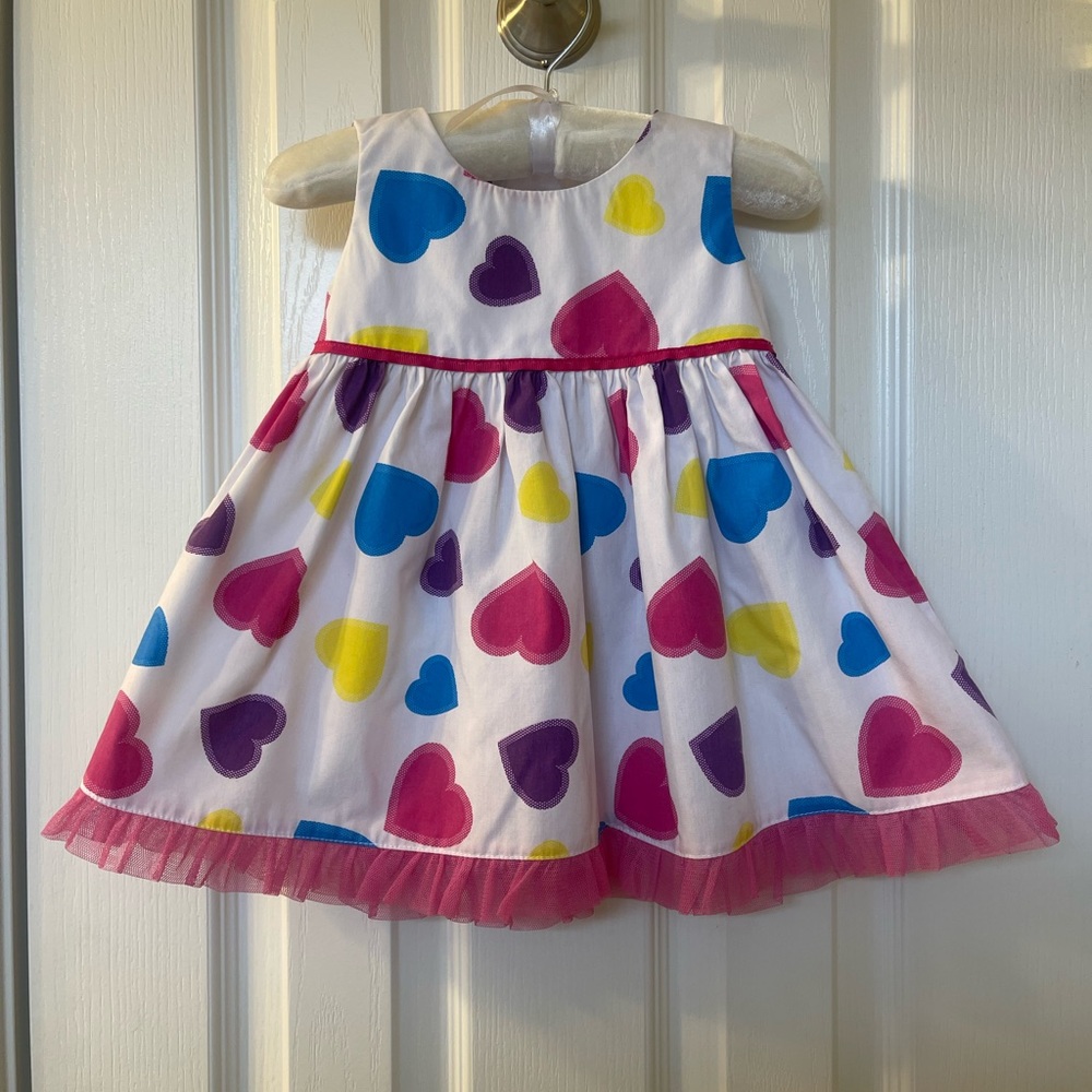 Blueberi Boulevard Baby Girls Sleeveless Hearts Dress